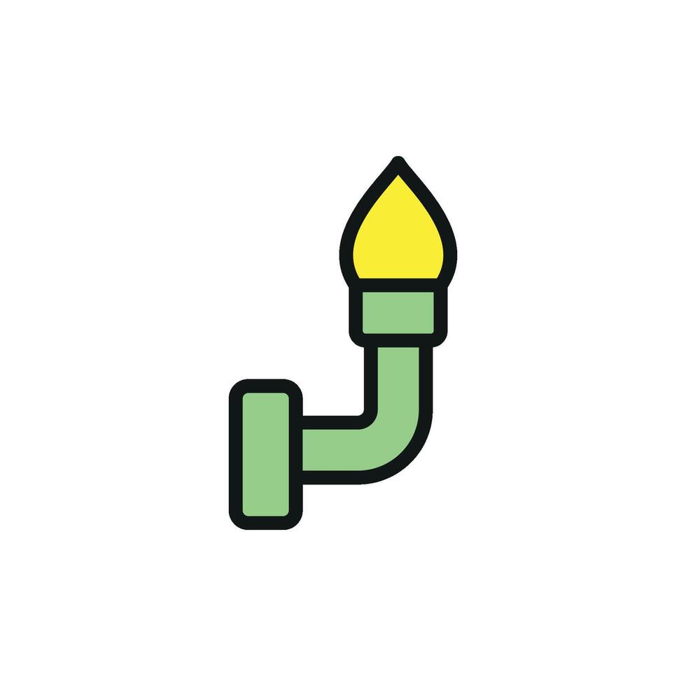 Simple and sleek graphic concept of a modern wall light icon design vector