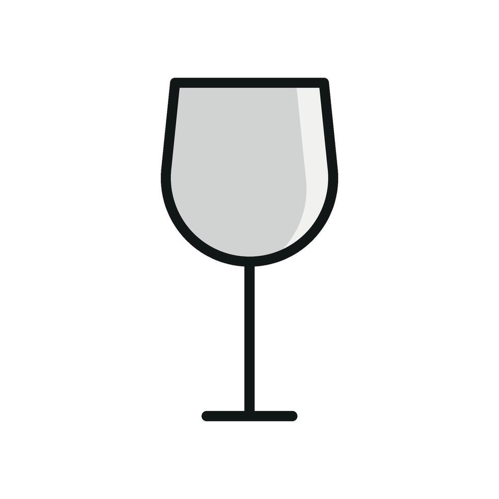 Wine glass icon design in a clean and modern graphic concept vector
