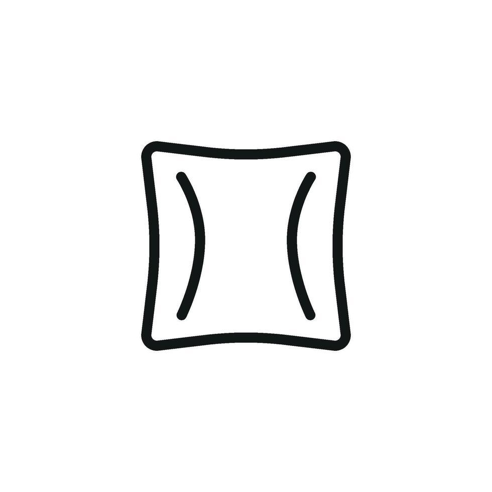 Simple and sleek graphic concept of a modern throw pillow icon design vector