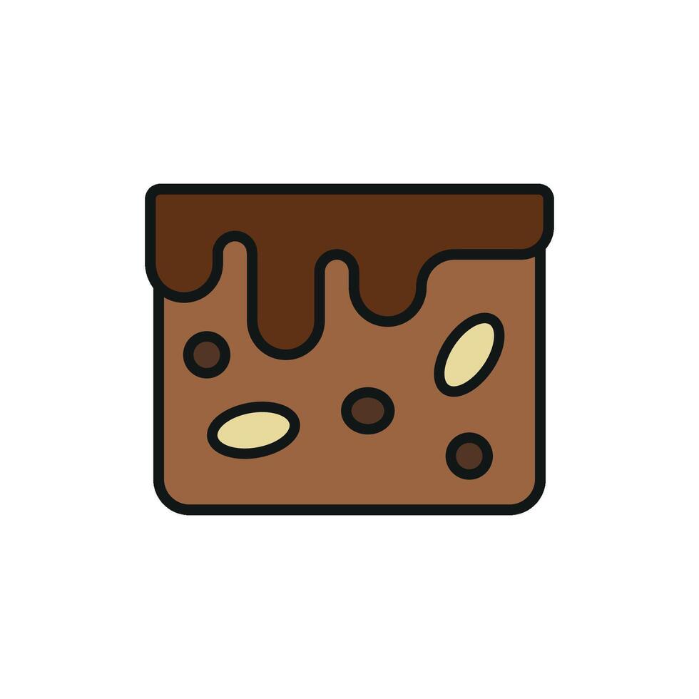 A modern graphic of brownies combines neutral tones flat layers and sleek contours to evoke the delicious essence of this classic treat in a timeless way vector