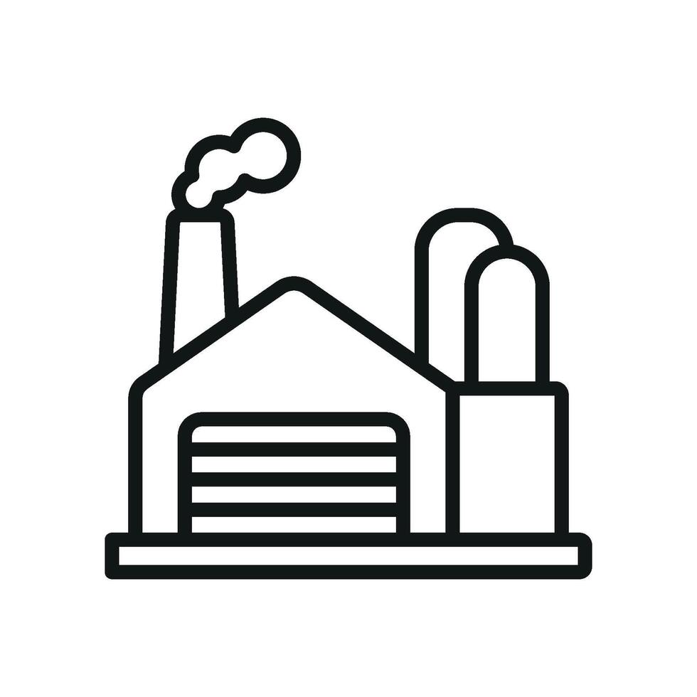 Factory building icon design in a clean and modern graphic concept vector