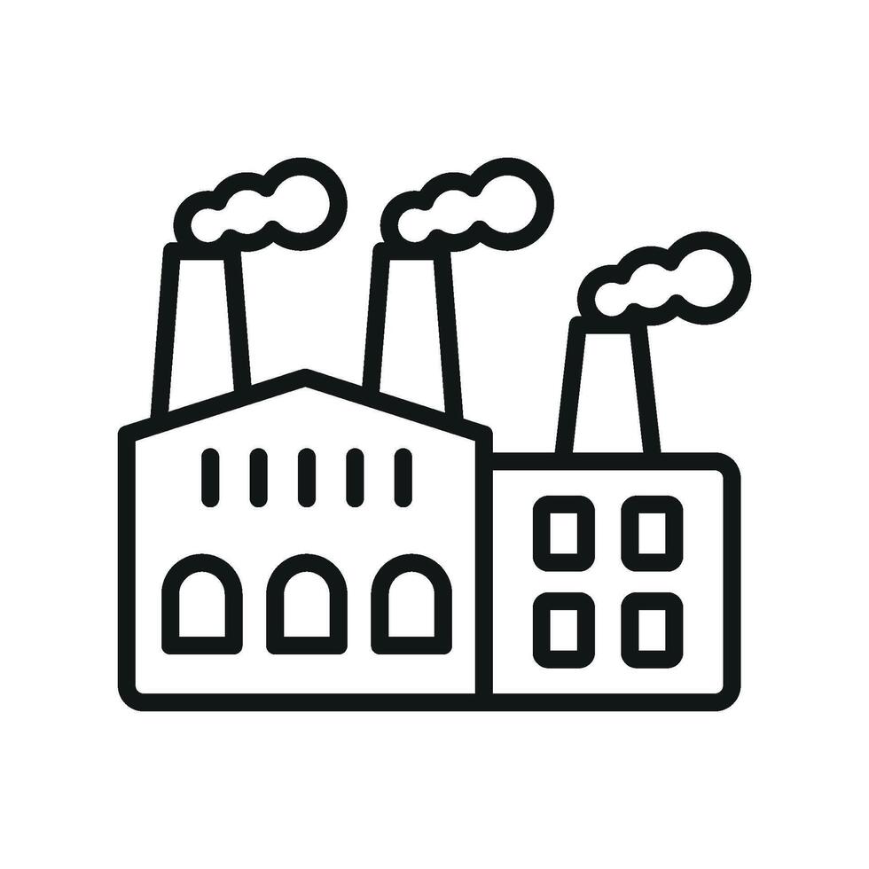 Concept graphic highlighting a simple and modern factory building icon design vector