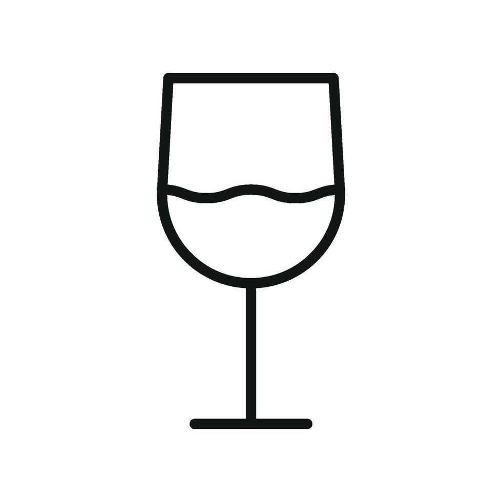 Simple and sleek graphic concept of a modern wine glass icon design vector