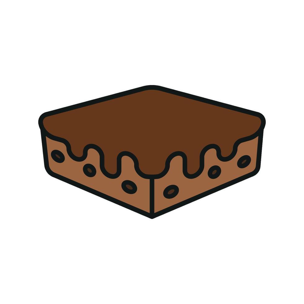 A brownies design created in a modern and simple style highlights the desserts layered profile and fudgy texture using soft gradients and clean visuals vector