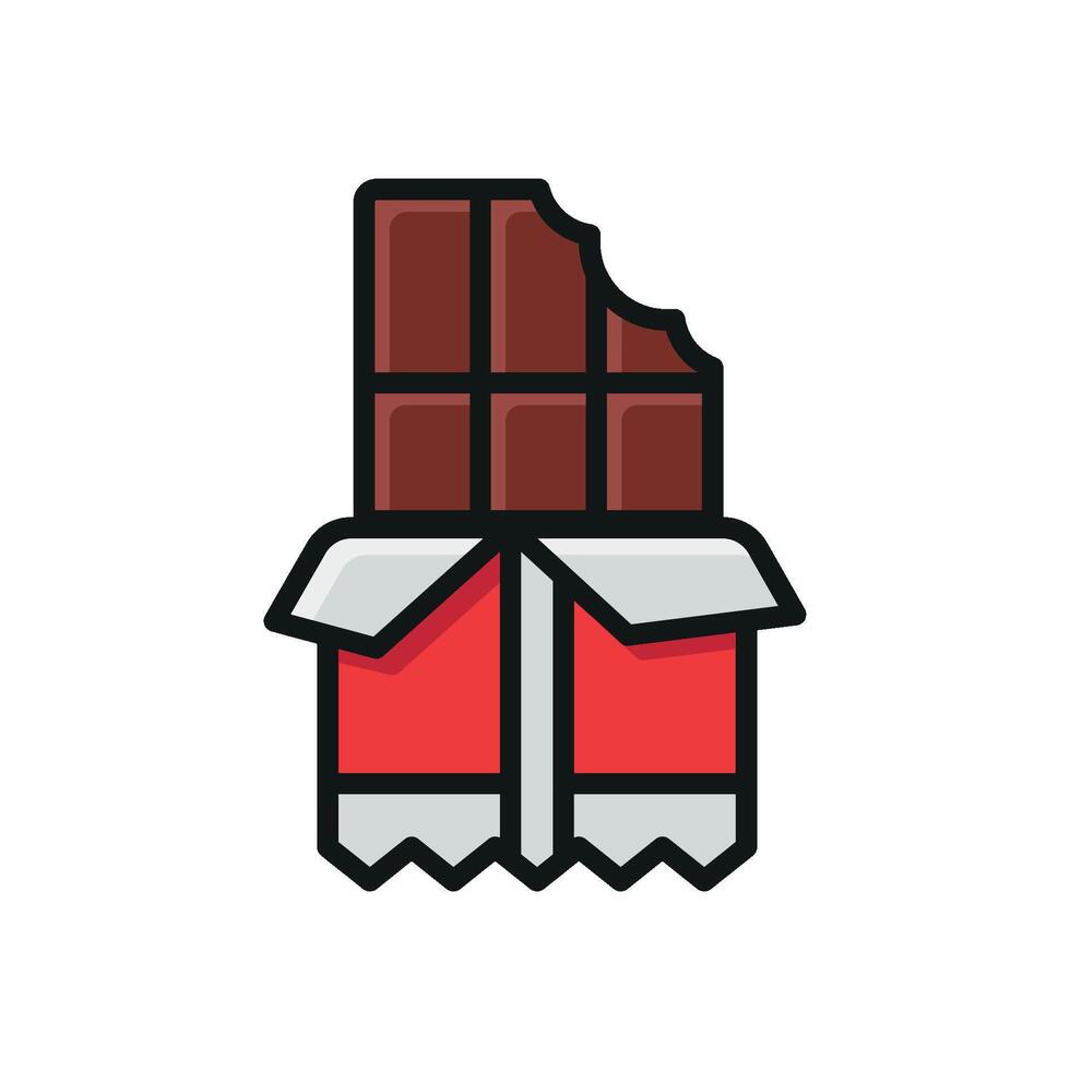 The chocolate bar icon in modern design emphasizes clarity and order by using flat colors bold geometry and a straightforward presentation vector