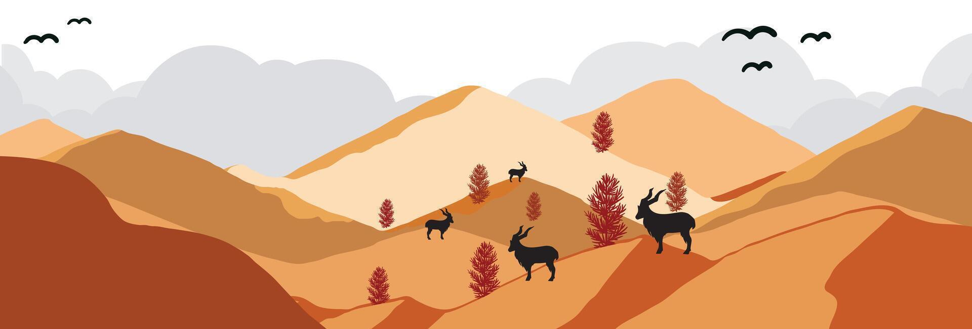 Mountain Background Banner vector
