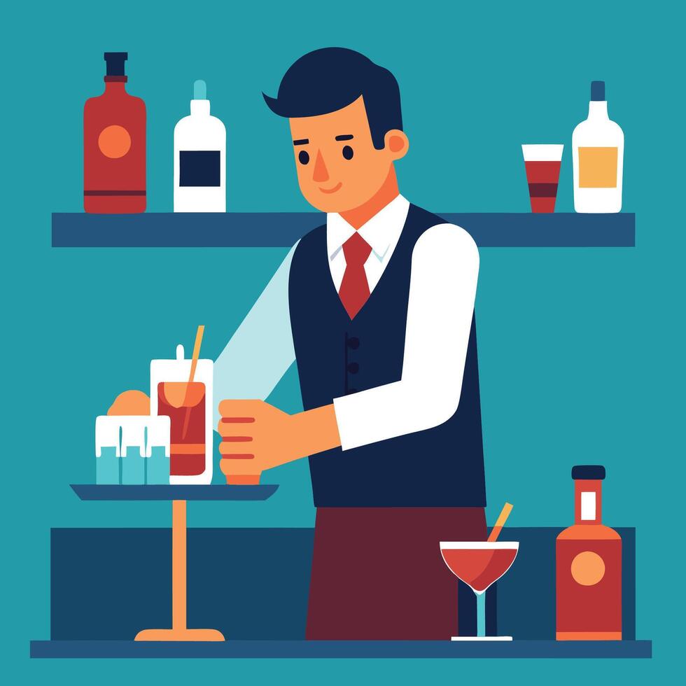 A Day in Bar Flat vector