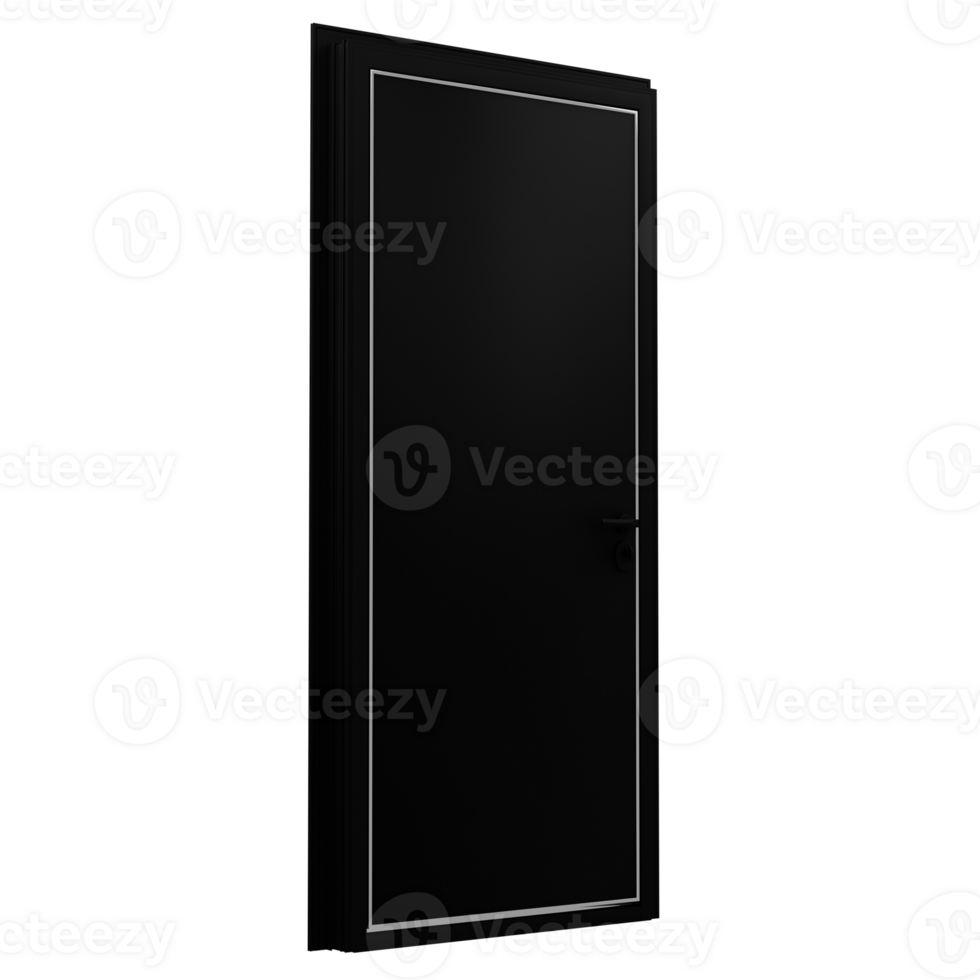 A black door with a white line on it png