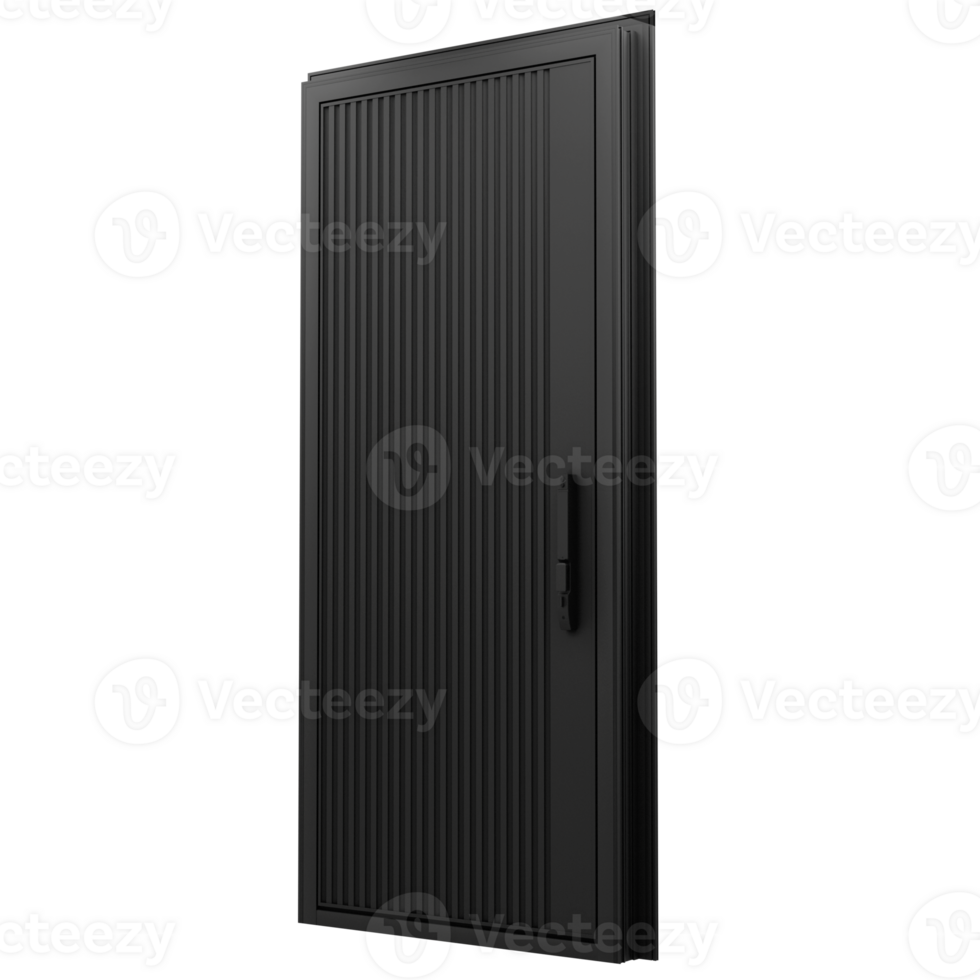 A black door with a vertical panel on the side png