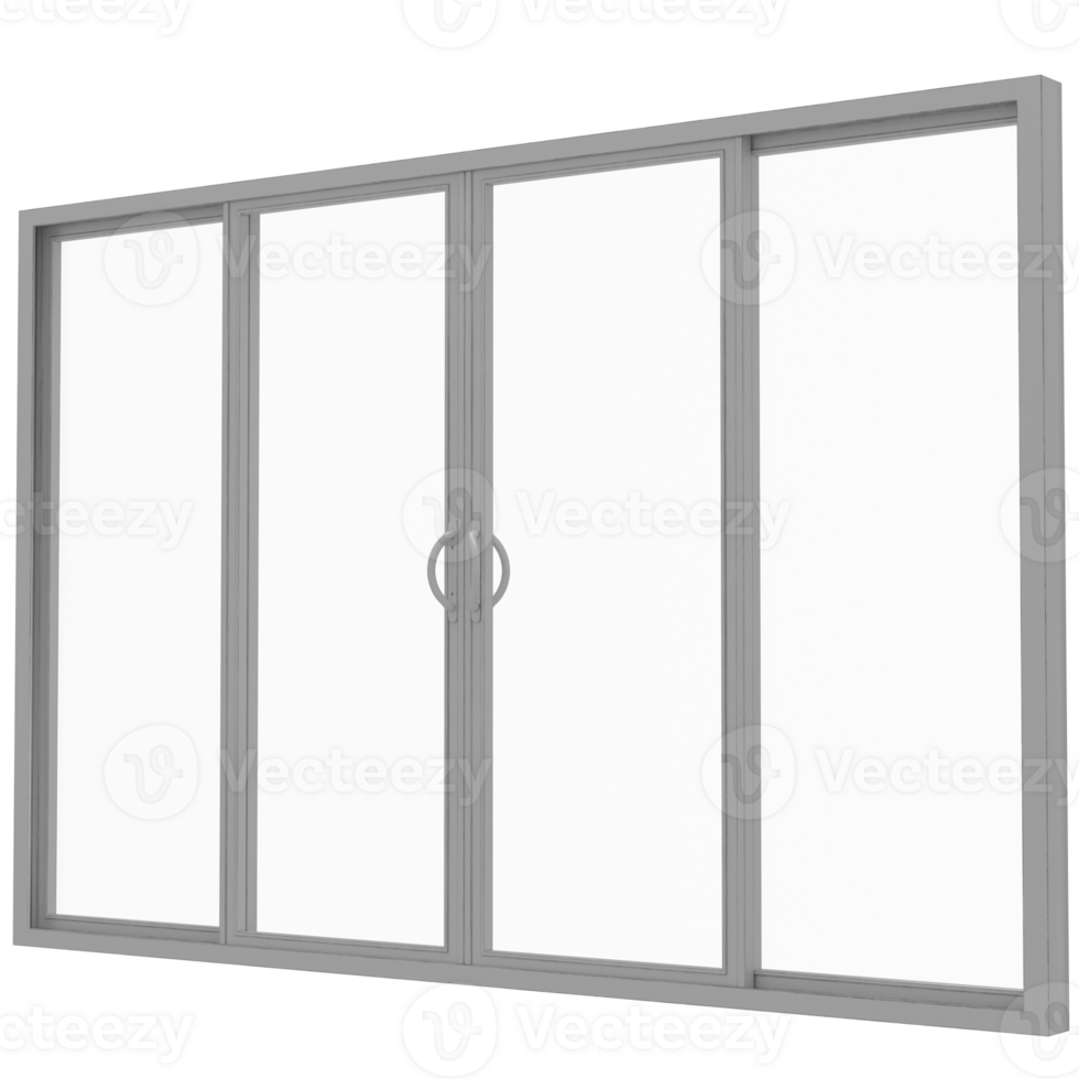 A large sliding glass door with two doors png