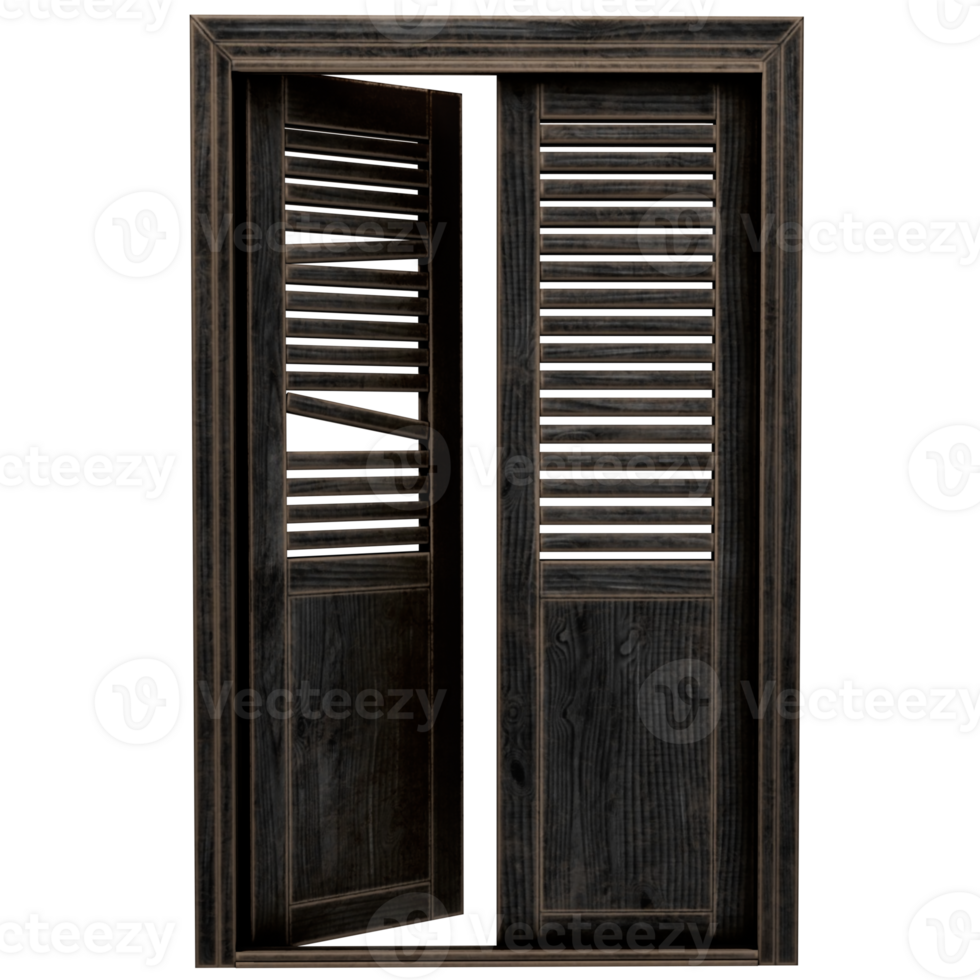 A black and white image of two wooden doors png