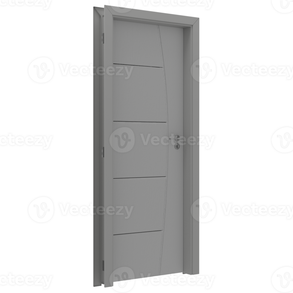 A door with a grey frame and white trim png