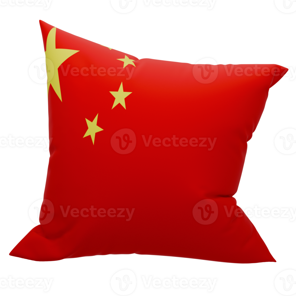 A pillow with the flag of china png