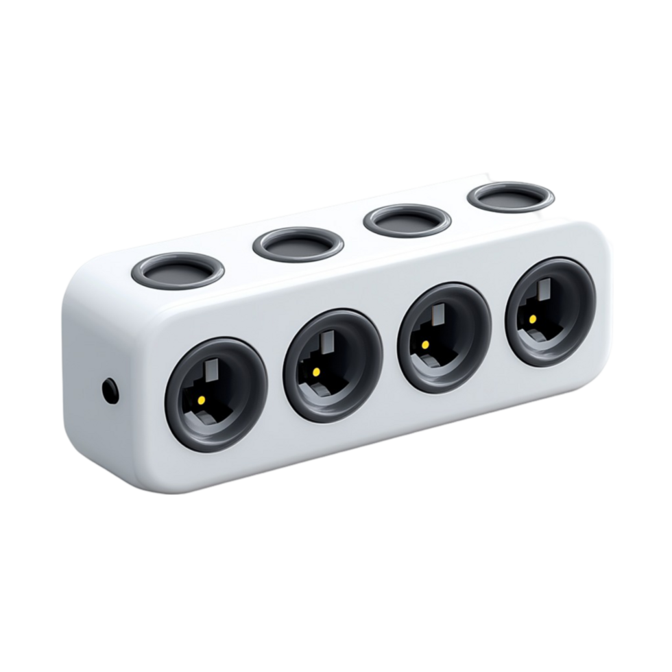 Modern Power Strip with Multiple Sockets png
