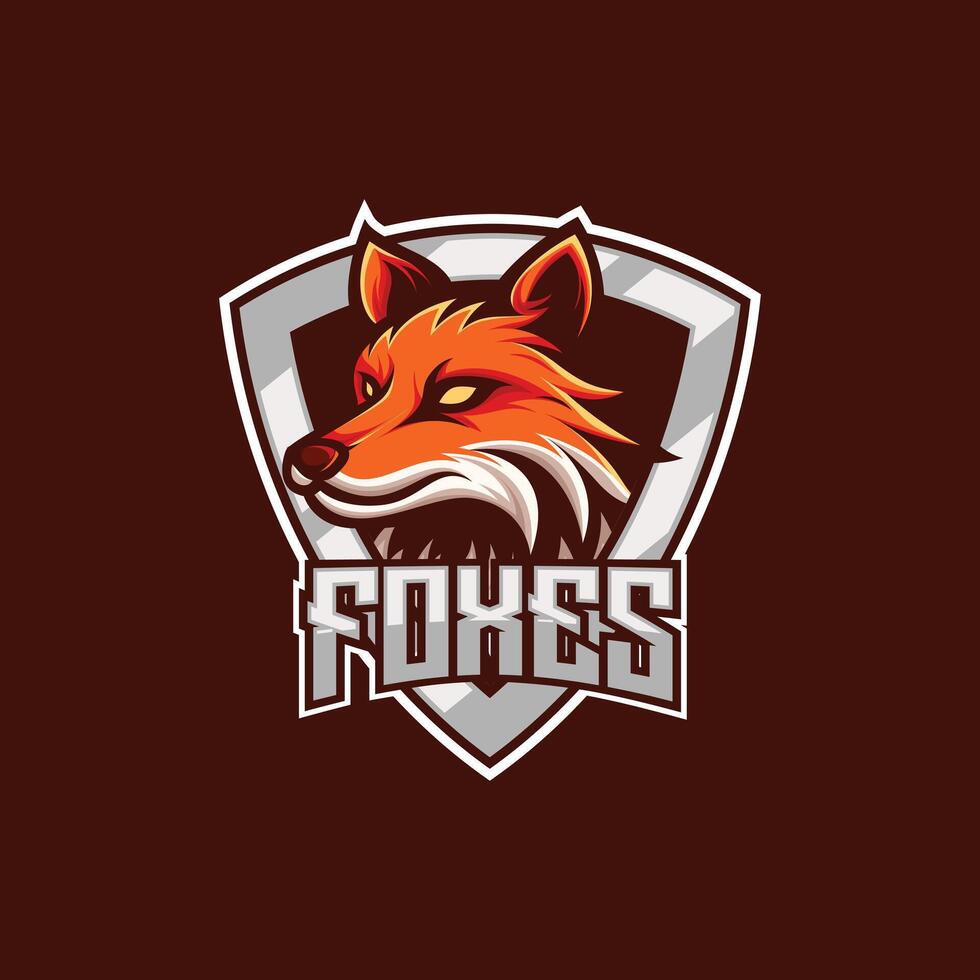 Design Fox Esport Mascot Design Illustration vector
