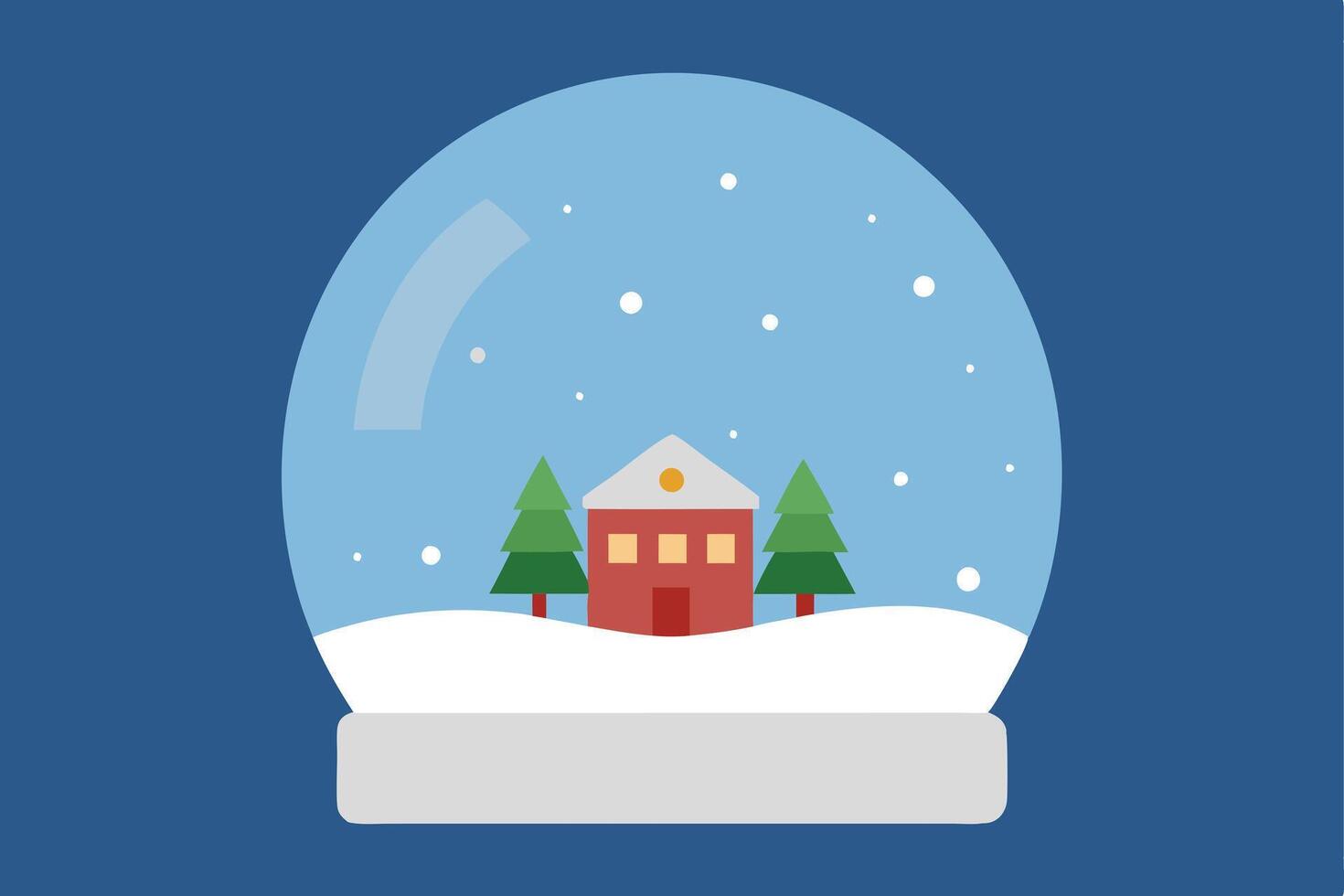 Miniature Winter Snow Globe vector