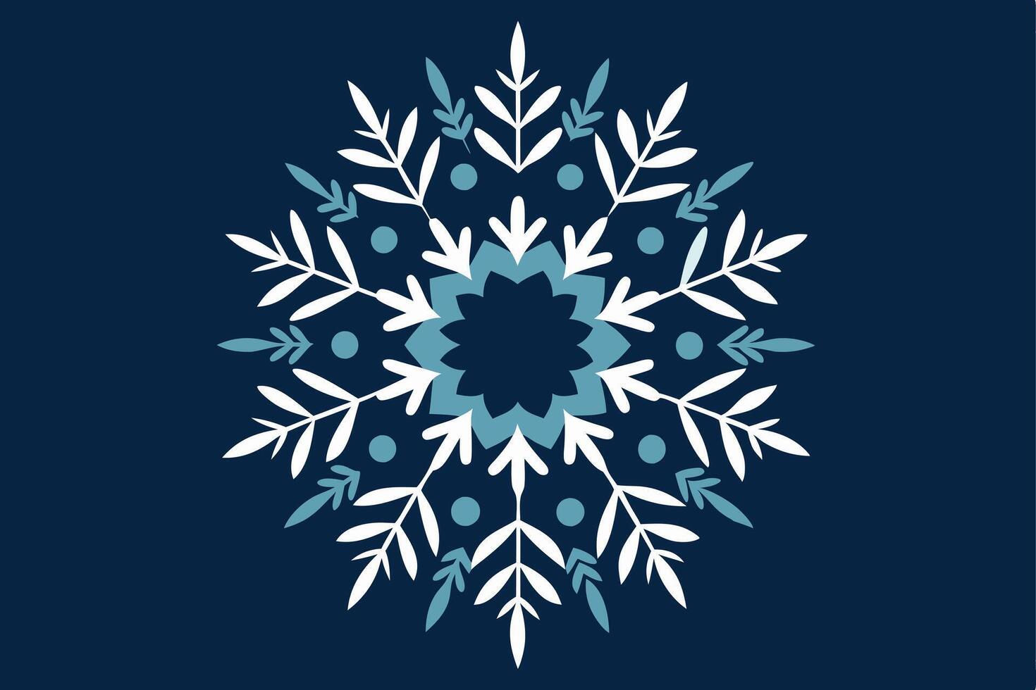 Elegant Snowflake Pattern for Winter vector