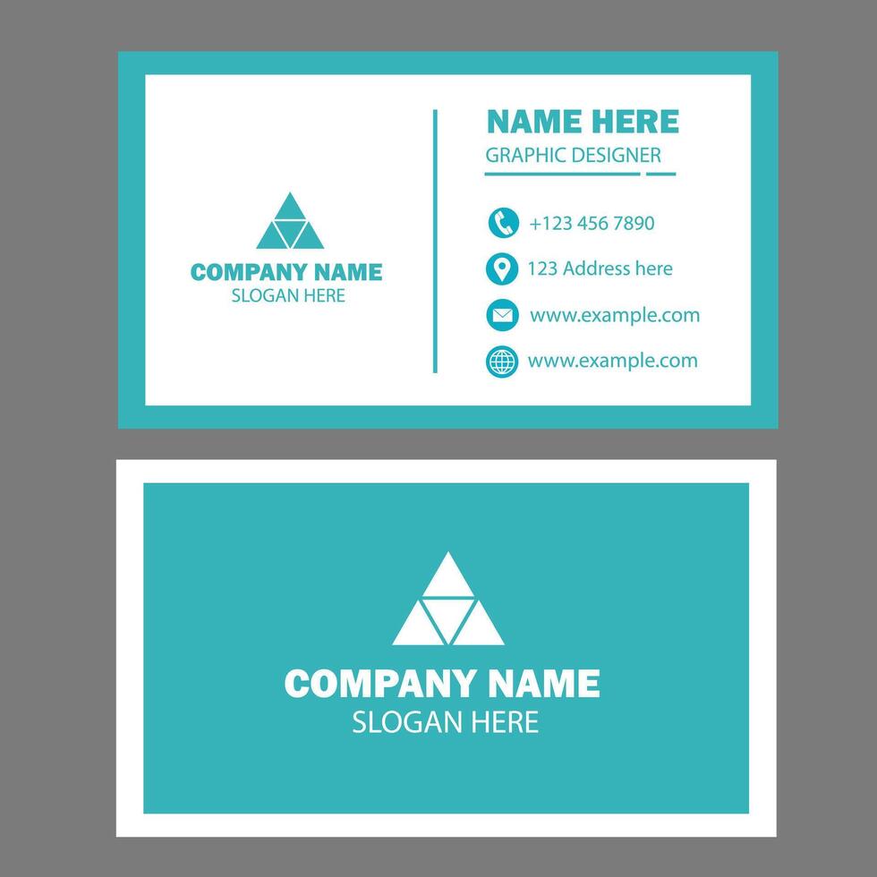 Pest color Minimal business card design vector