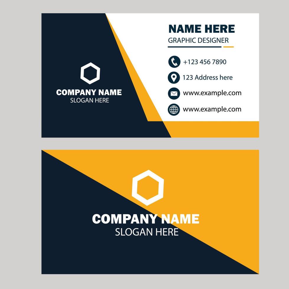 Minimalist business card design vector