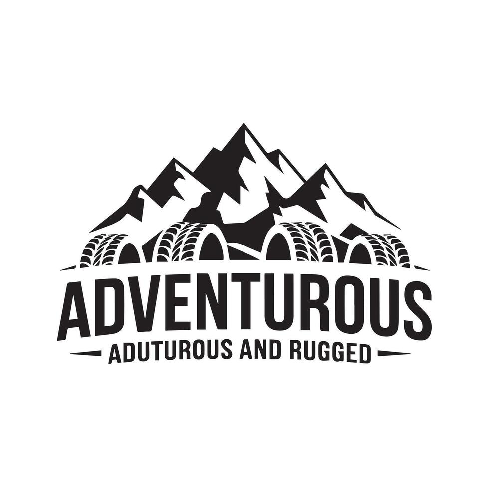Adventurous Rugged Terrain Logo Design vector
