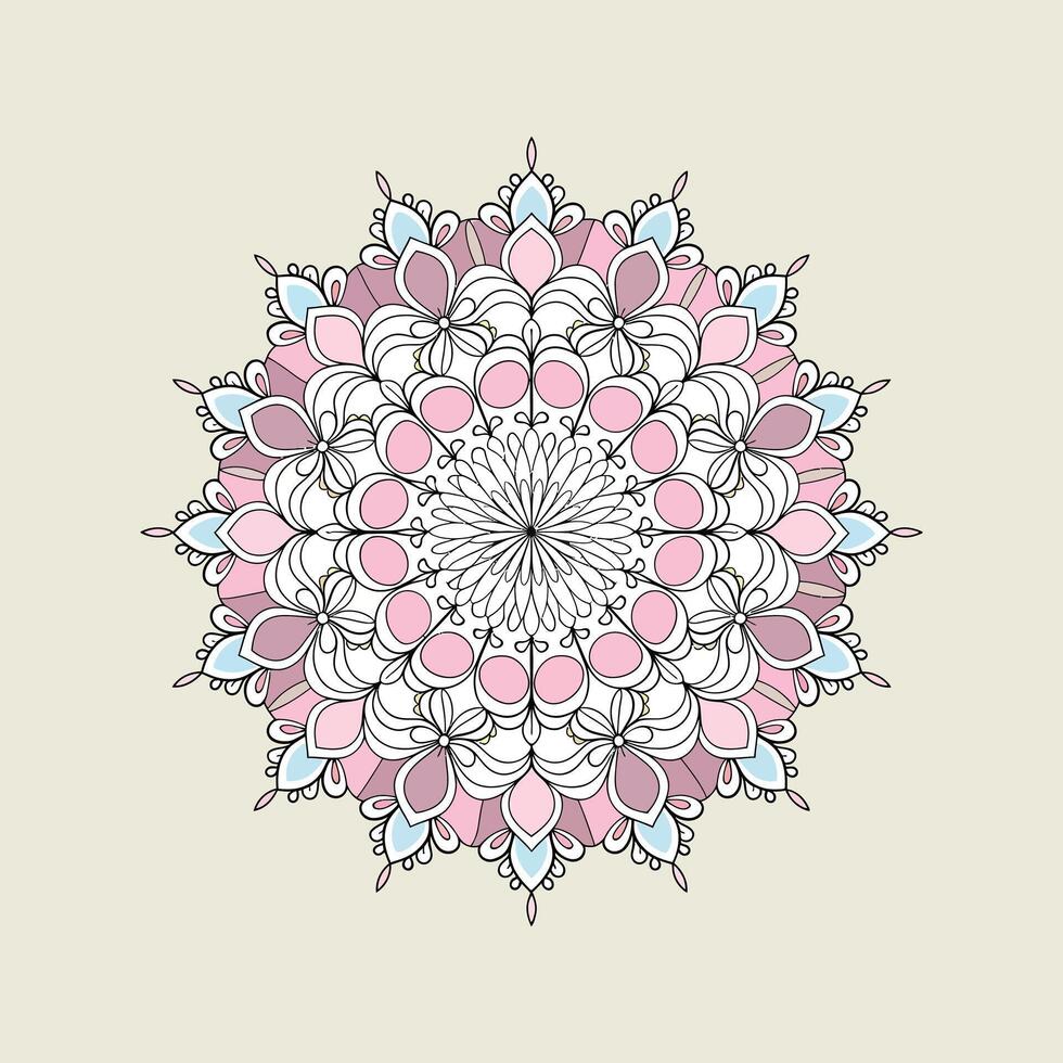 Floral Mandala Ornament Intricate Design vector