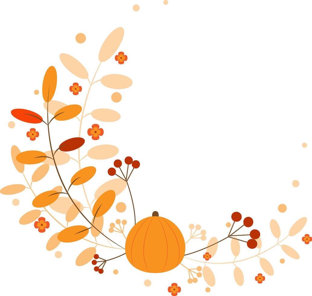 Autumn composition. Fall arrangement. vector