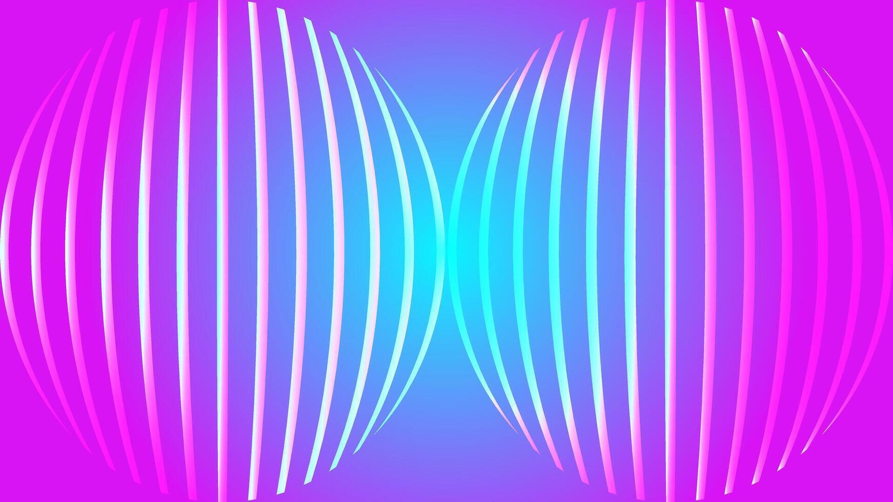 Abstract blue pink horizontal background with wavy lines like fluctuations in air pressure constitute a sound waves vector