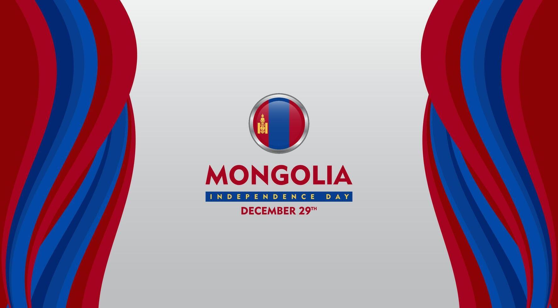 Mongolian Independence Day on a red and blue background vector