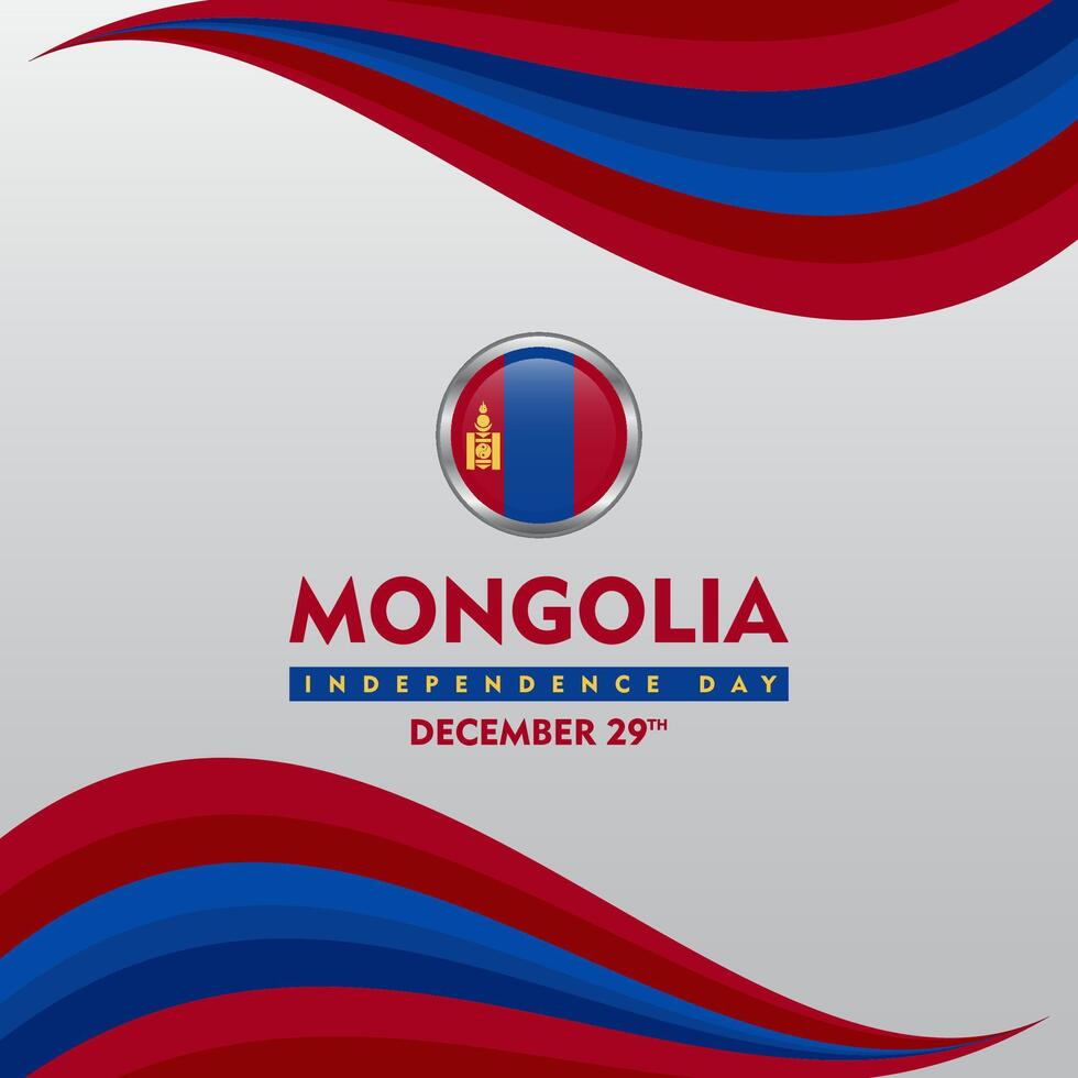 the flag of mongolia is on a red and blue background vector