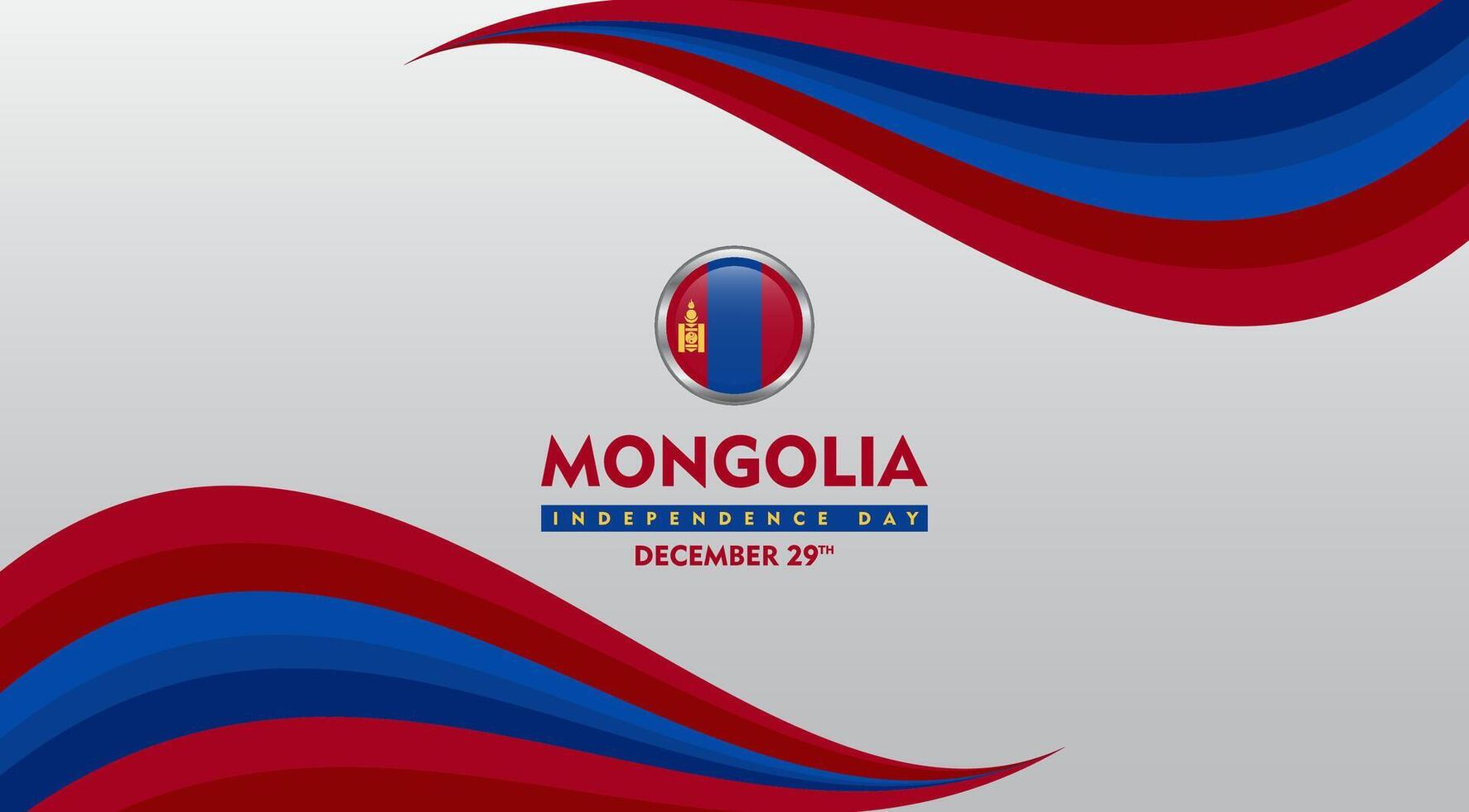Mongolian Independence Day on a white background vector