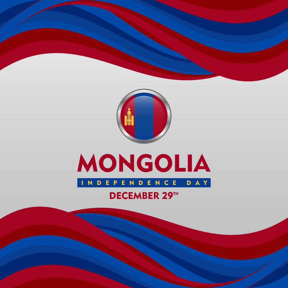 the flag of mongolia is on a background vector