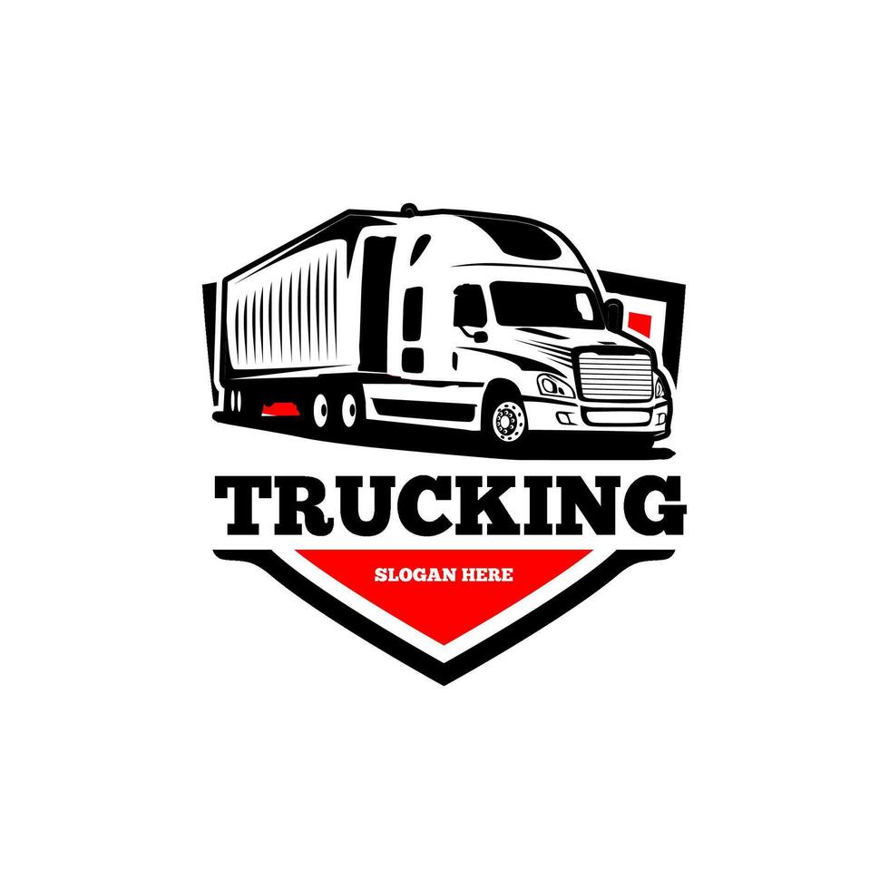 truck logo design premium vector