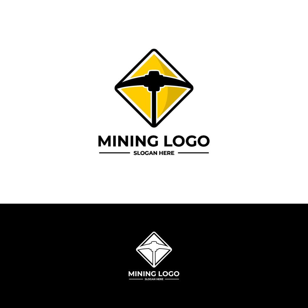 mining logo design template vector