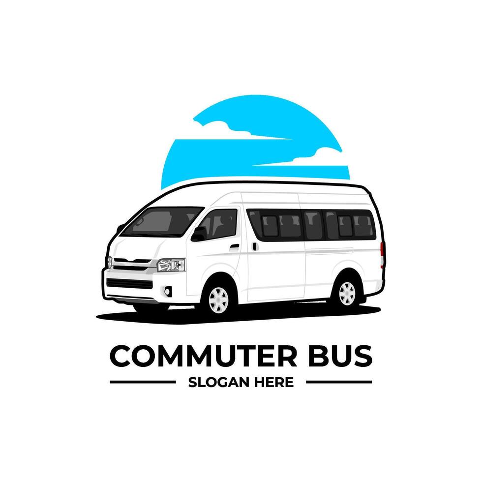 van mpv commuter bus illustration vector