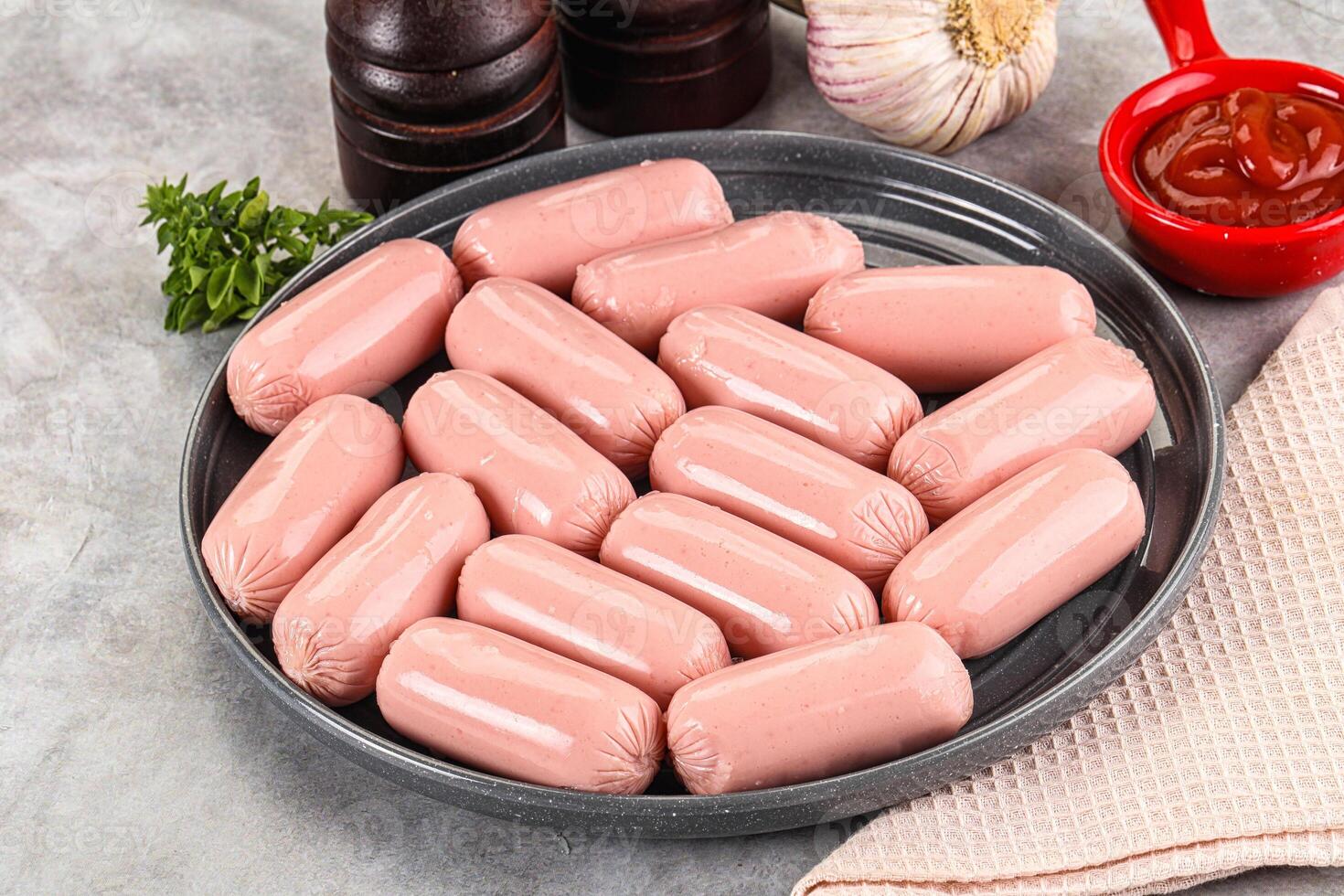 Mini sausages snack for breakfast photo