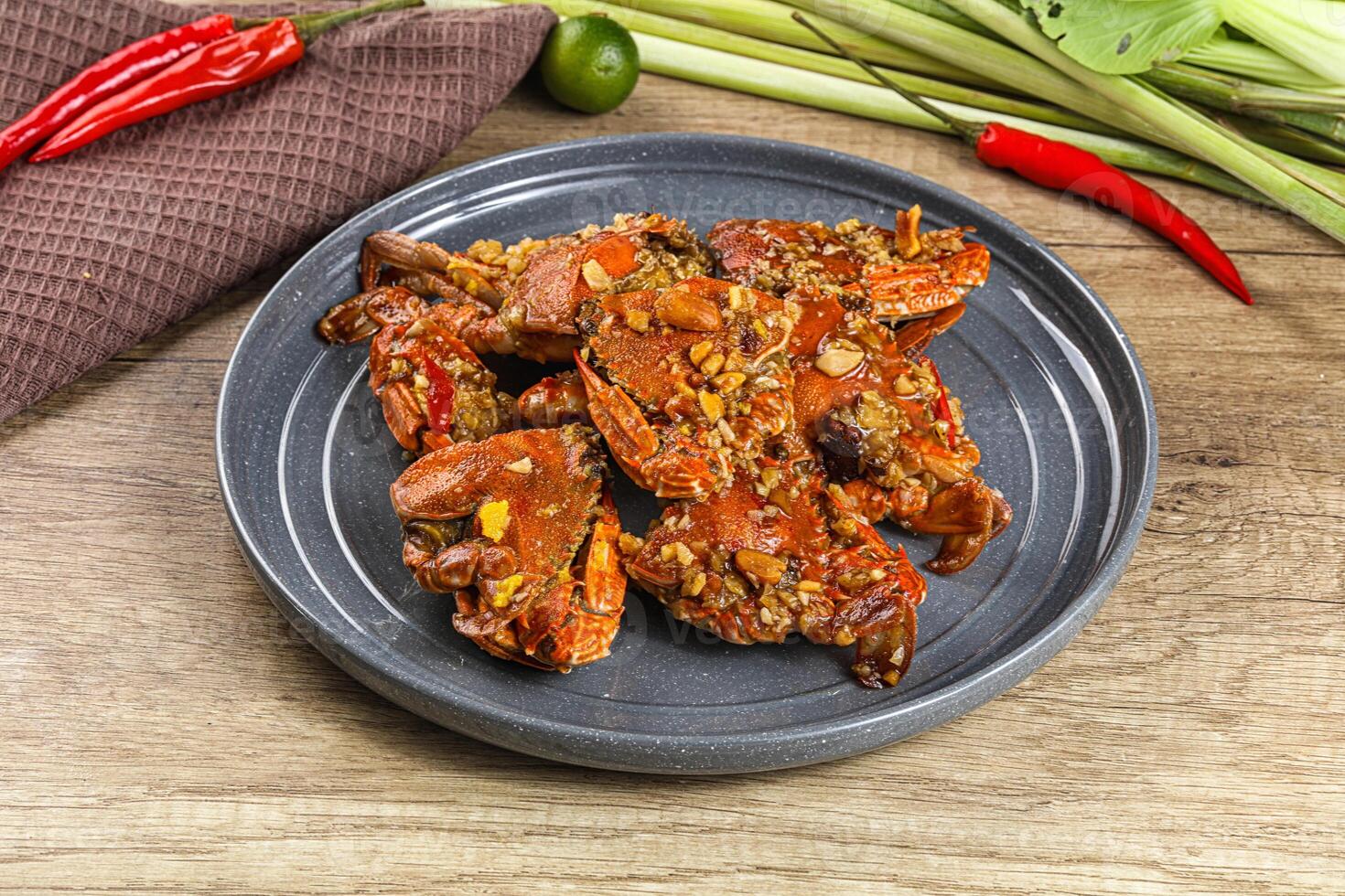 Steamed Spider crab Claws in tamatind sauce photo