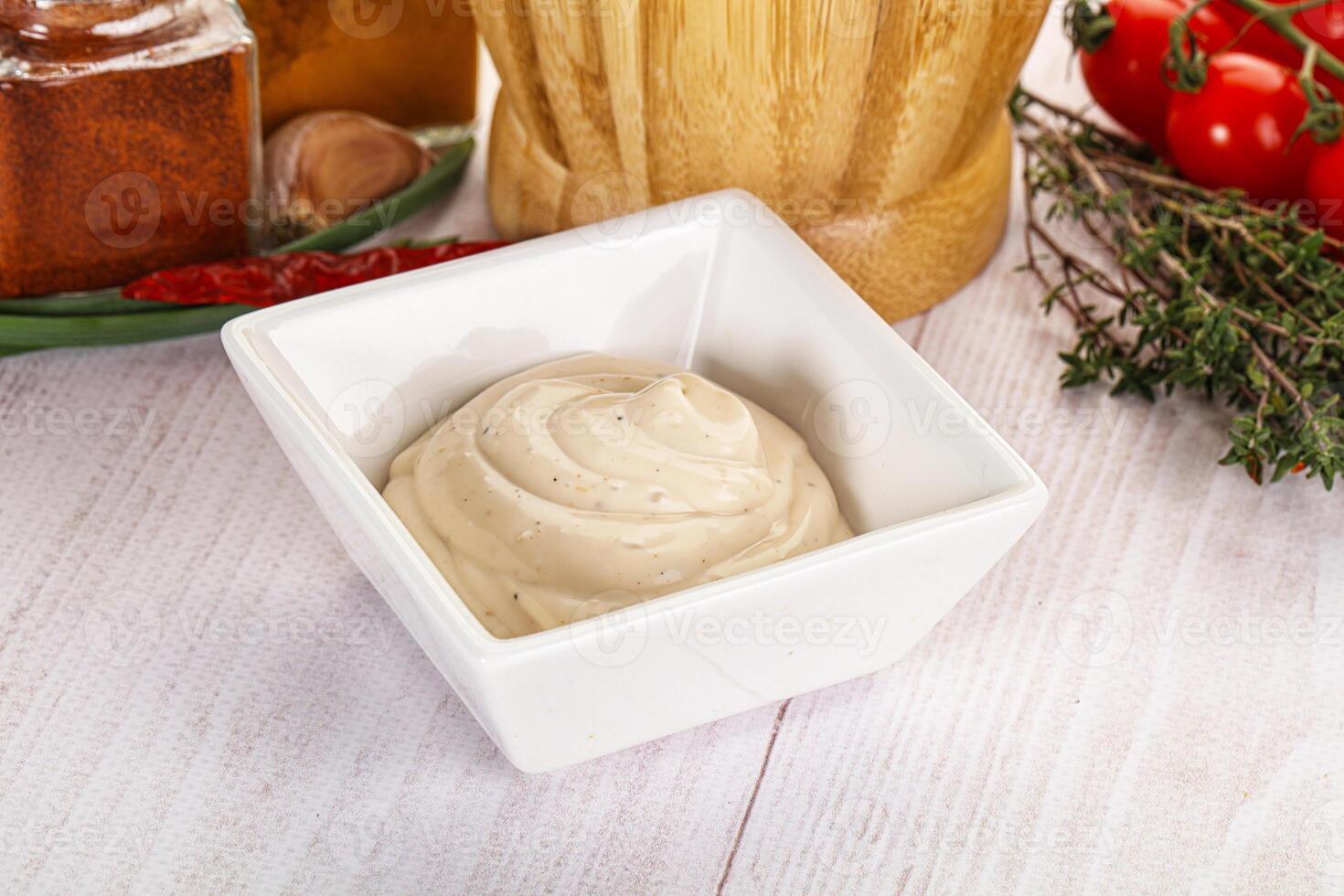 Burger sauce in the bowl photo