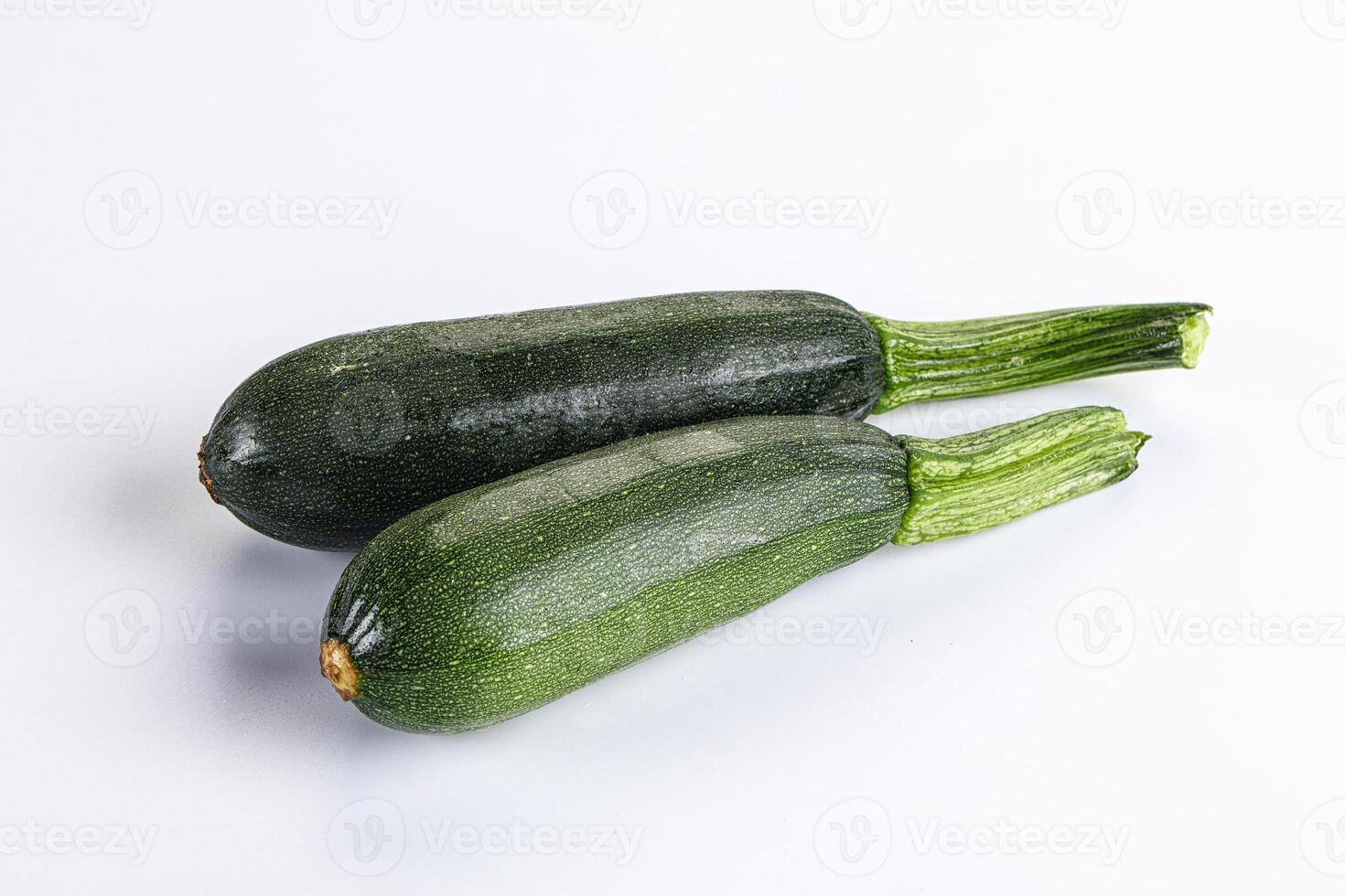 Sliced raw young green zucchini photo