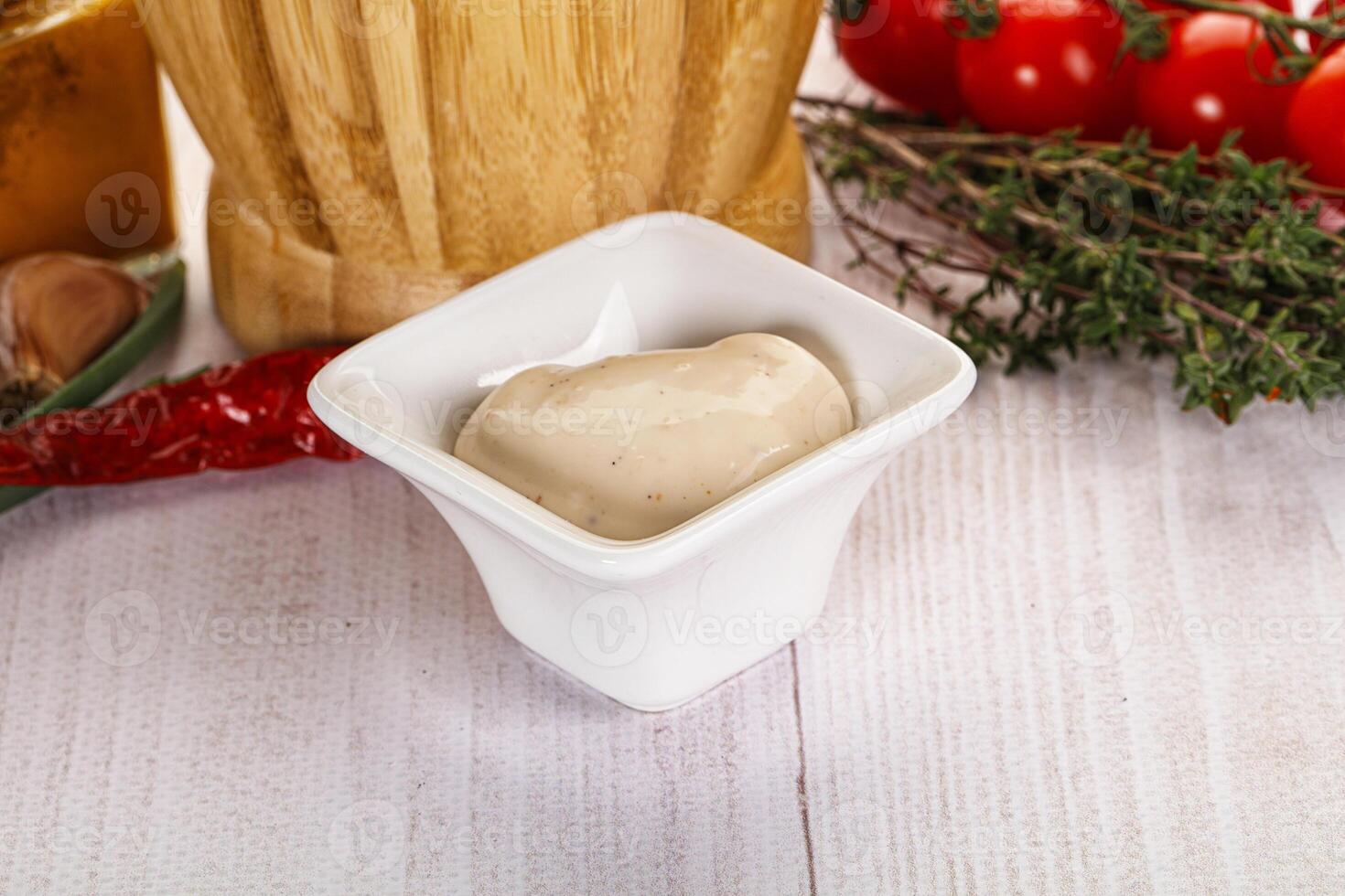 Burger sauce in the bowl photo