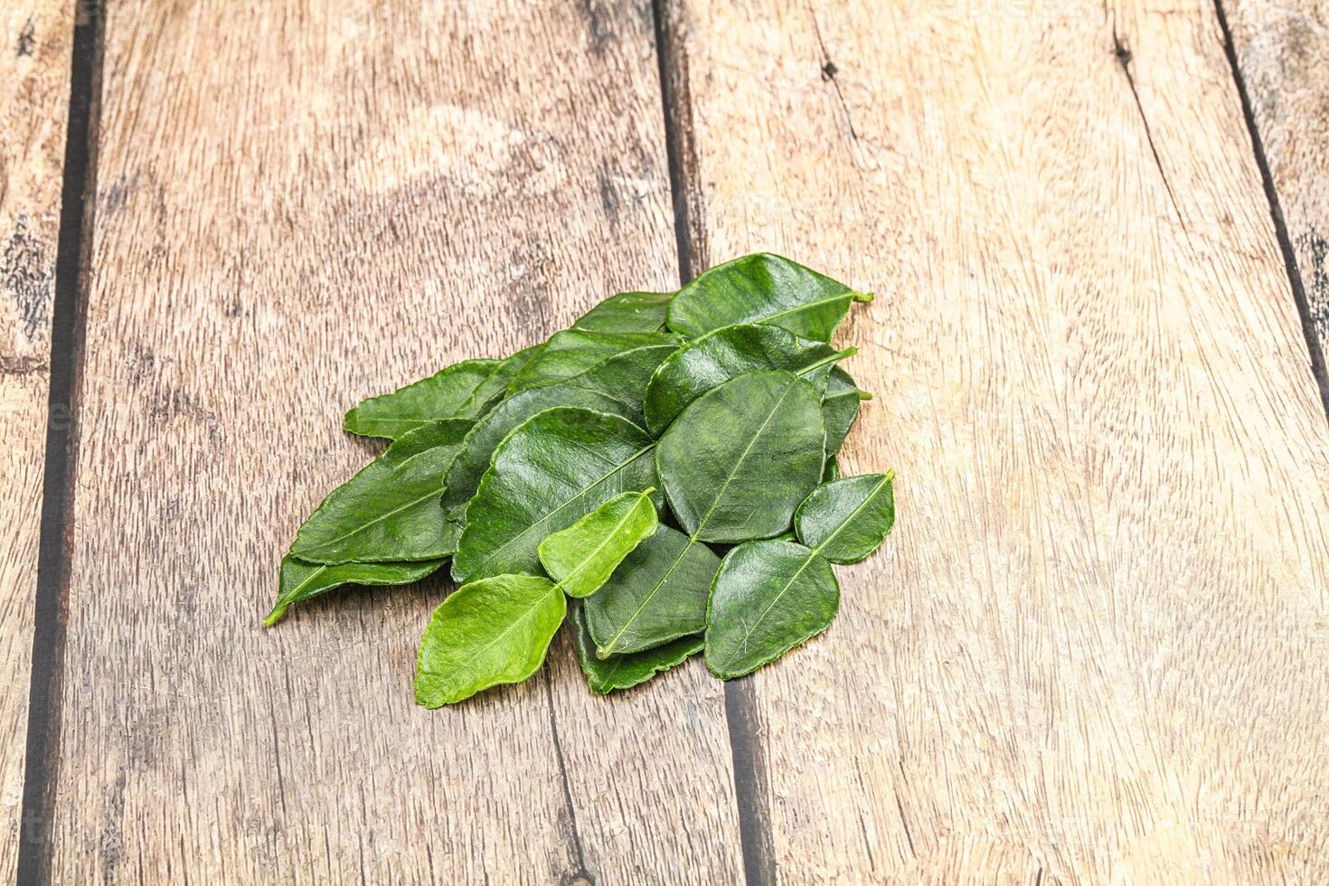 Thai cuisine - Kaffir lime leaves photo