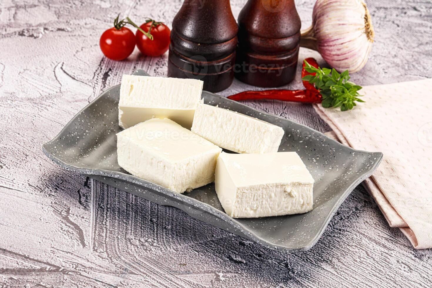Greek traditional cuisine - Feta cheese photo