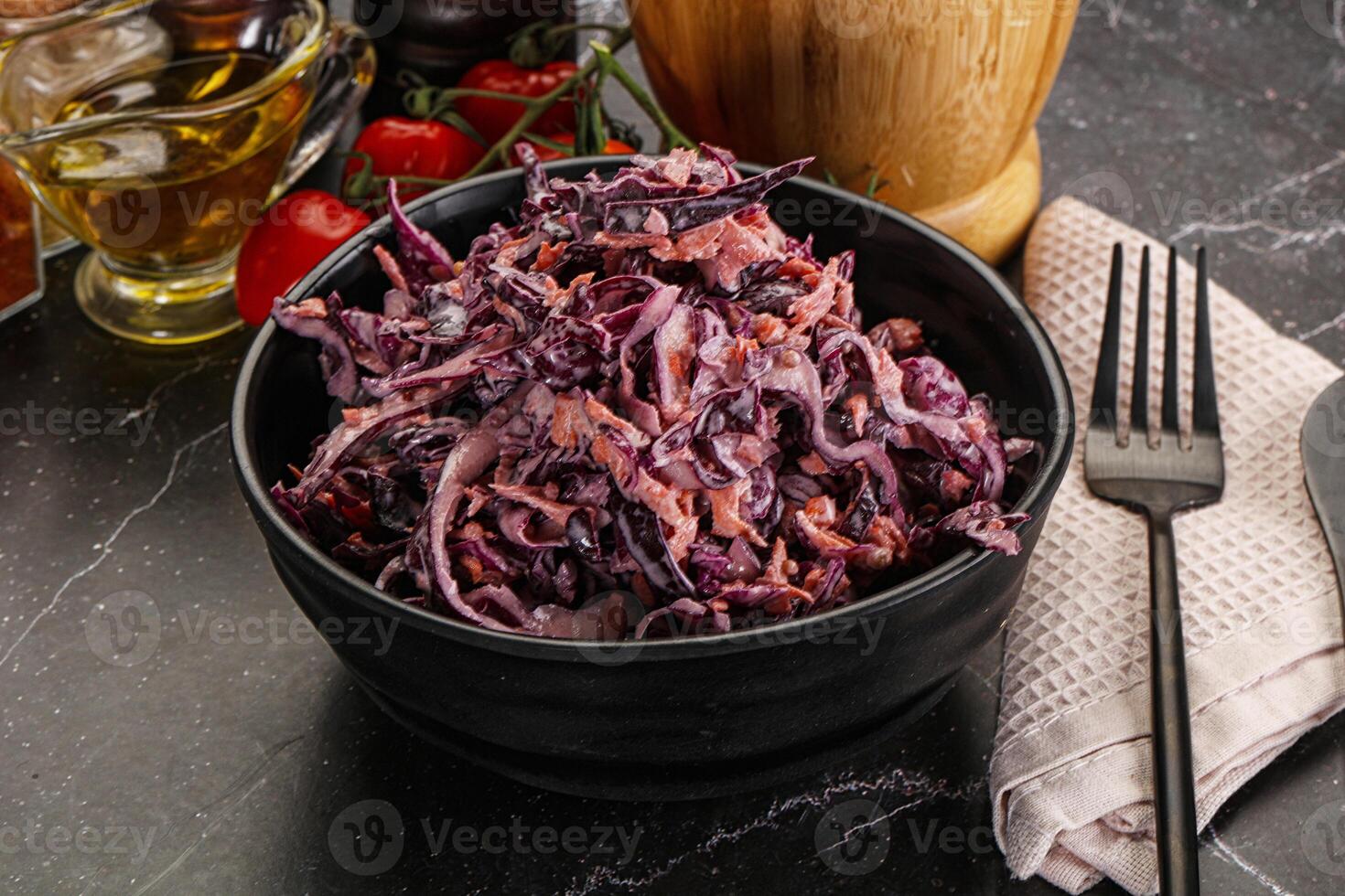 Coleslaw salad with cabbage and carrot photo