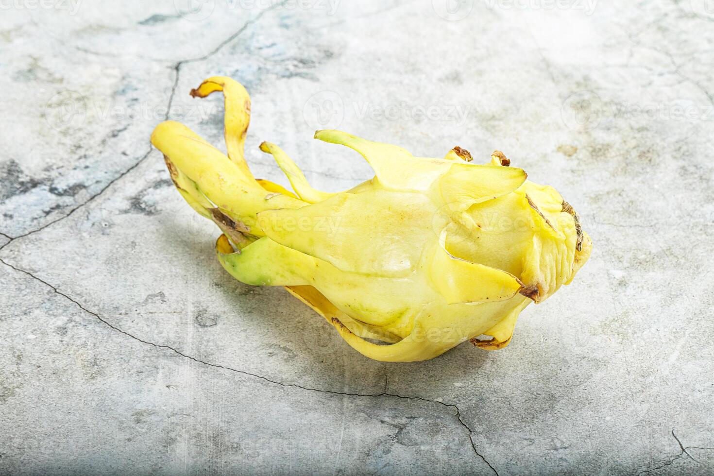 Tropical exotic yellow dragon fruit photo