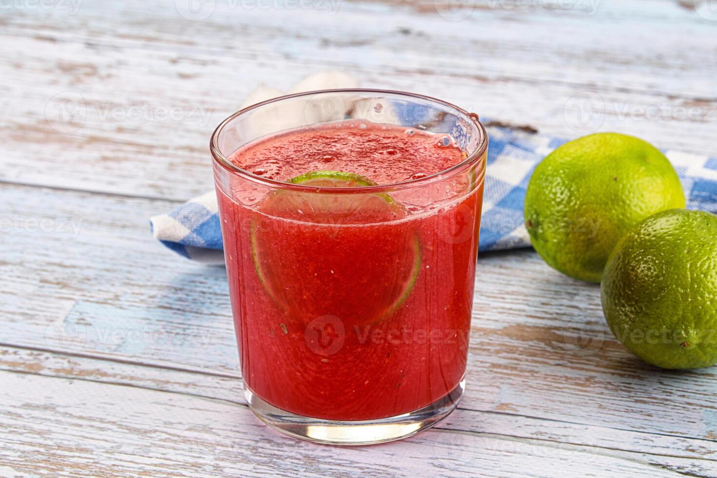 Cold and sweet Watermelon smoothie photo