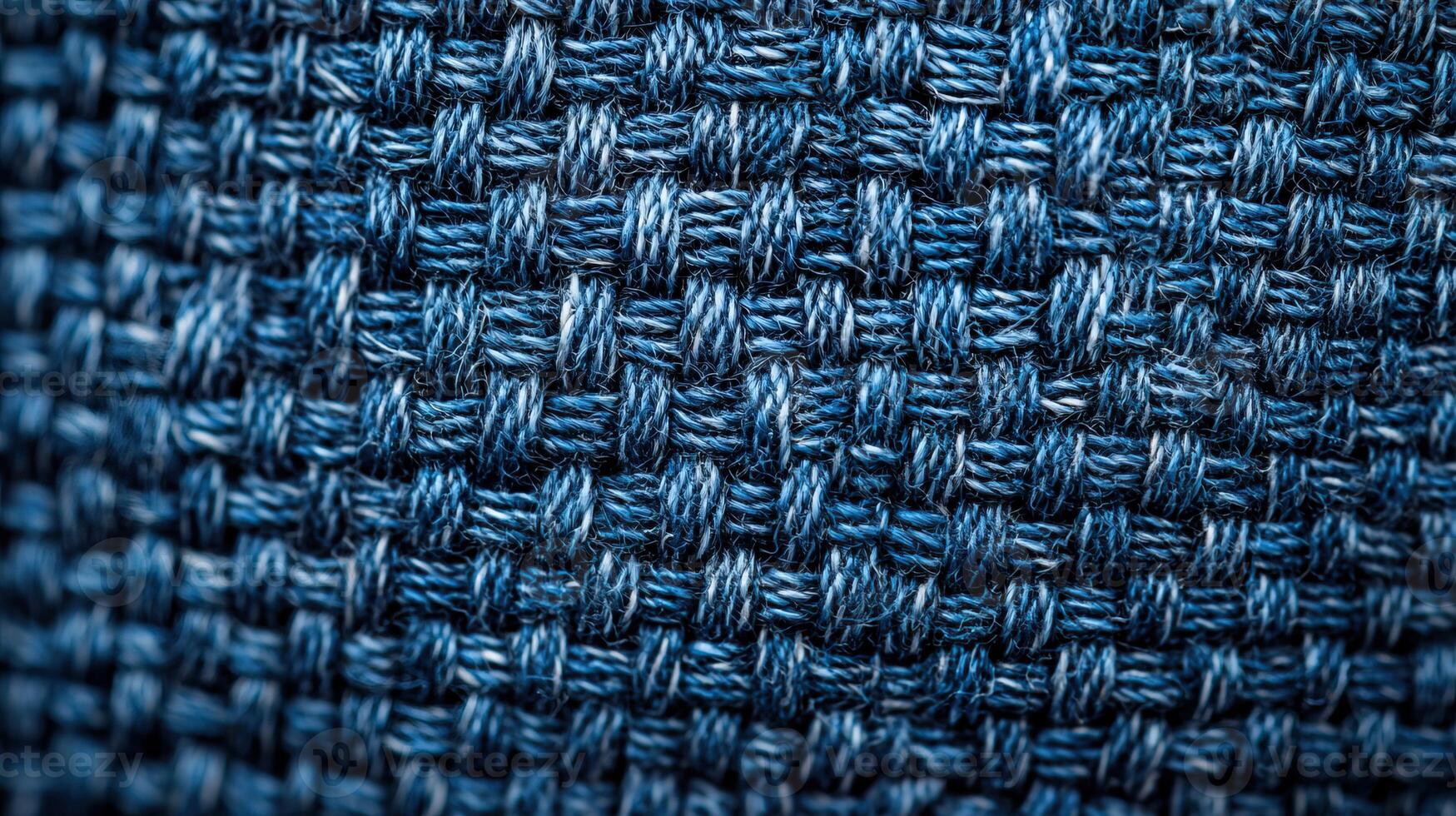 Deep Blue Canvas Texture with Visible Fibers photo