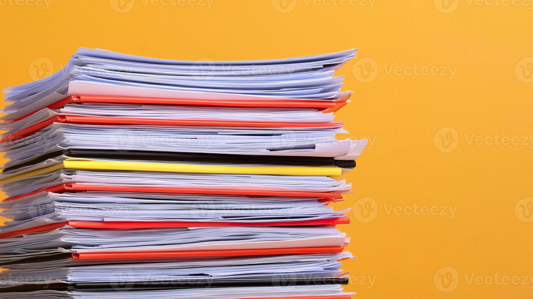 Researcher comparing document data points, synthesizing information for clarity and accuracy photo