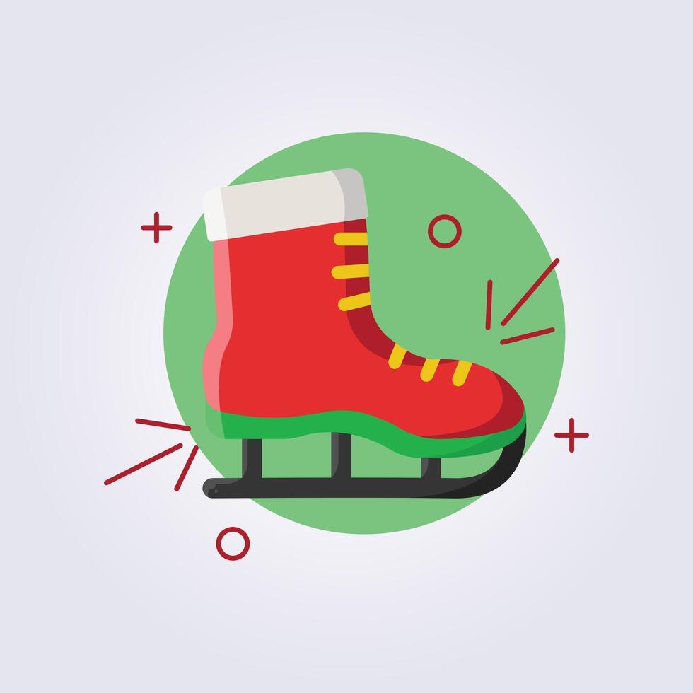santa ski boots icon illustration design vector