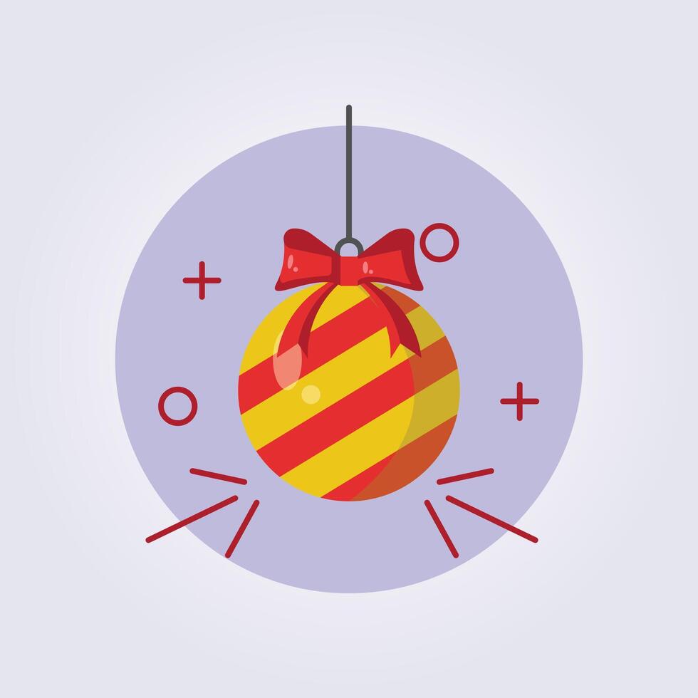 christmas ball icon illustration design vector