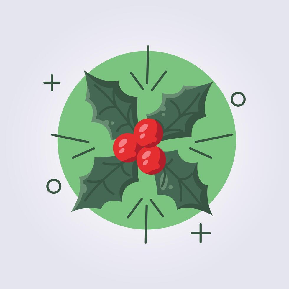 holly fruit icon illustration design vector