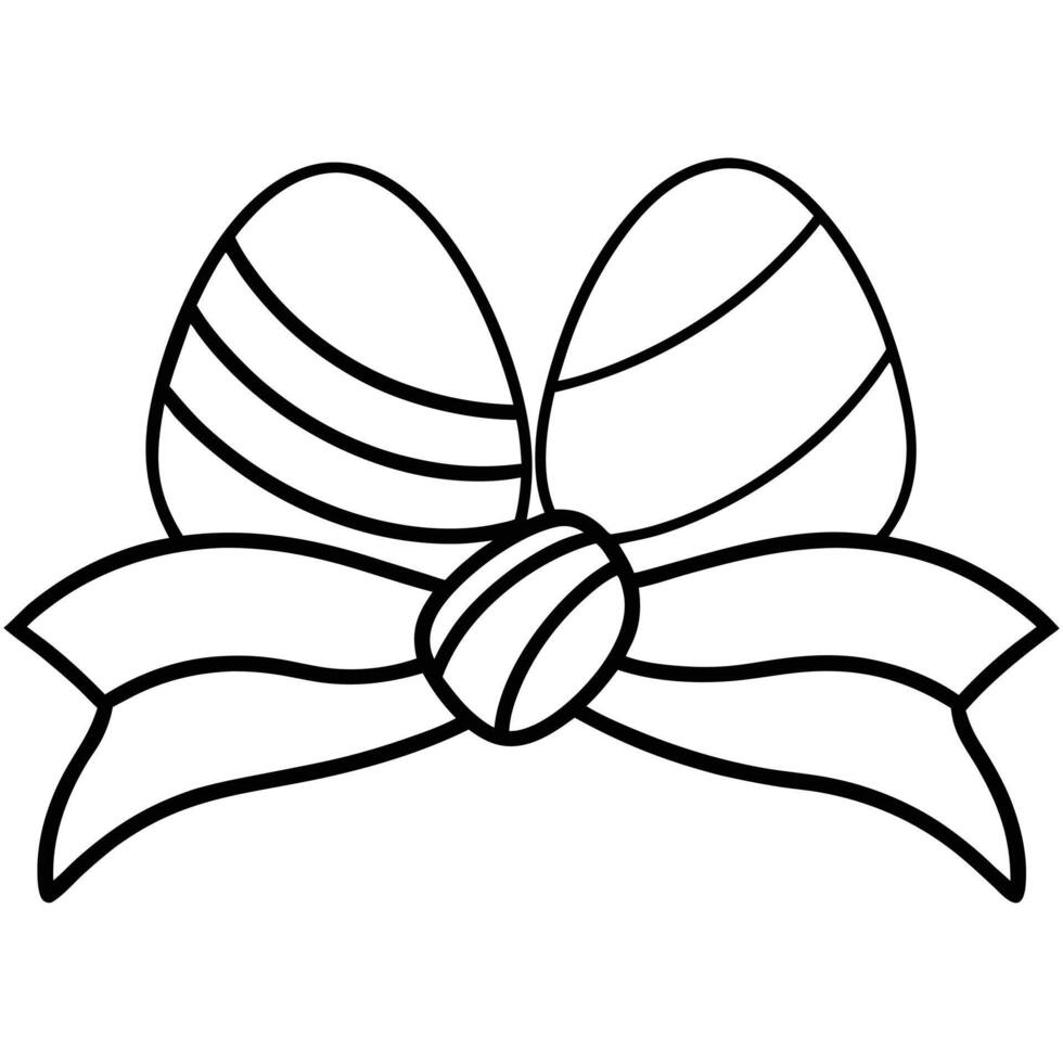 Easter egg coloring pages vector